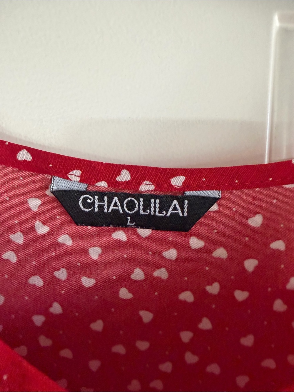 SHEIN Red Heart-Print Women's dress